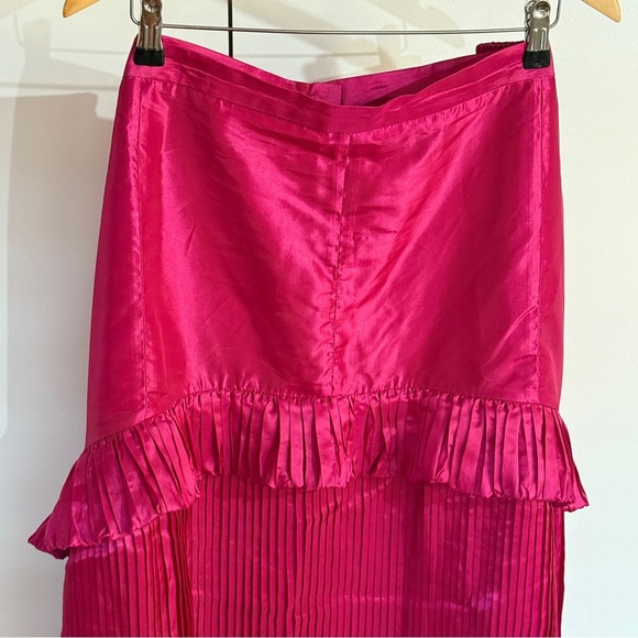 Terramina Ruffled Layers Formal Maxi Church Skirt 26 Pink Fuschia - Picture 4 of 14
